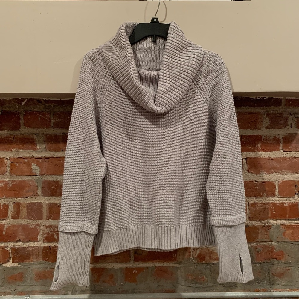 Gray 41 Hawthorn Cowl Neck Sharon Thumb Hole Detail Pullover Sweater | Womens XL